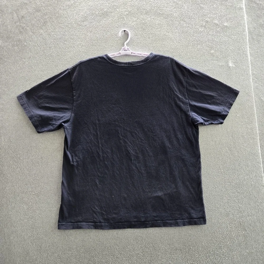 Carhartt Men Shirt XL Navy Workwear Logo Loose Short Sleeve READ